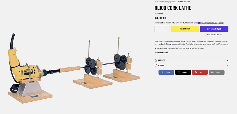 flex coat Cork Lathe