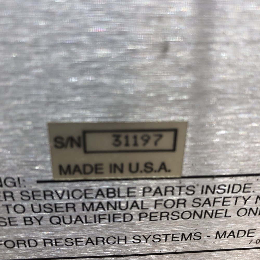 Stanford Research Systems SRS SR780 2 Channel Network Signal Analyzer “Untested”