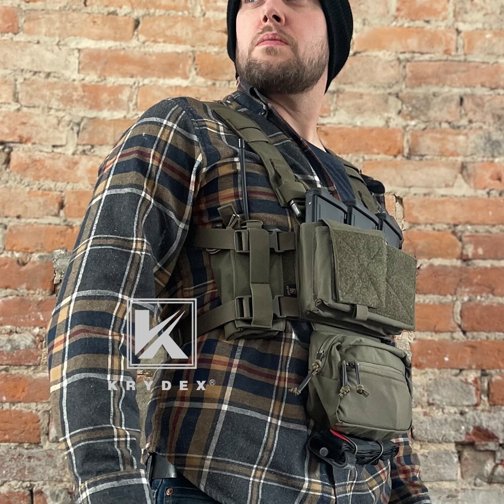 KRYDEX MK3 MK4 Micro Fight Chassis Chest Rig Modular Carrier Pouch Coyote Brown