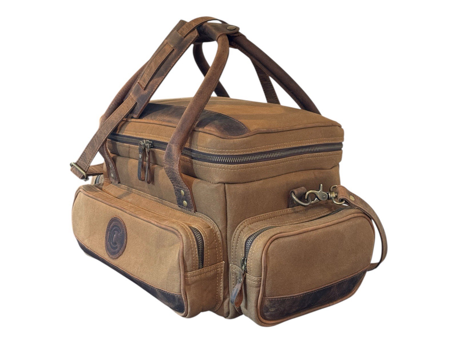 Brown Canvas Leather Range / Field Bag