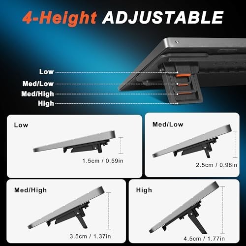 Adjustable Ergonomic Keyboard Stand Riser, Non-Slip Desktop Holder, Extendable A