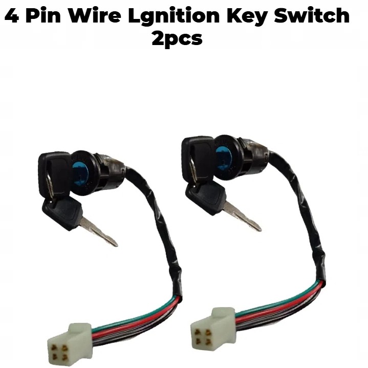 2X UNIVERSAL IGNITION SWITCH FLUSH MOUNT 12-VOLT 2-KEY 2 POSITION ON OFF LOCK