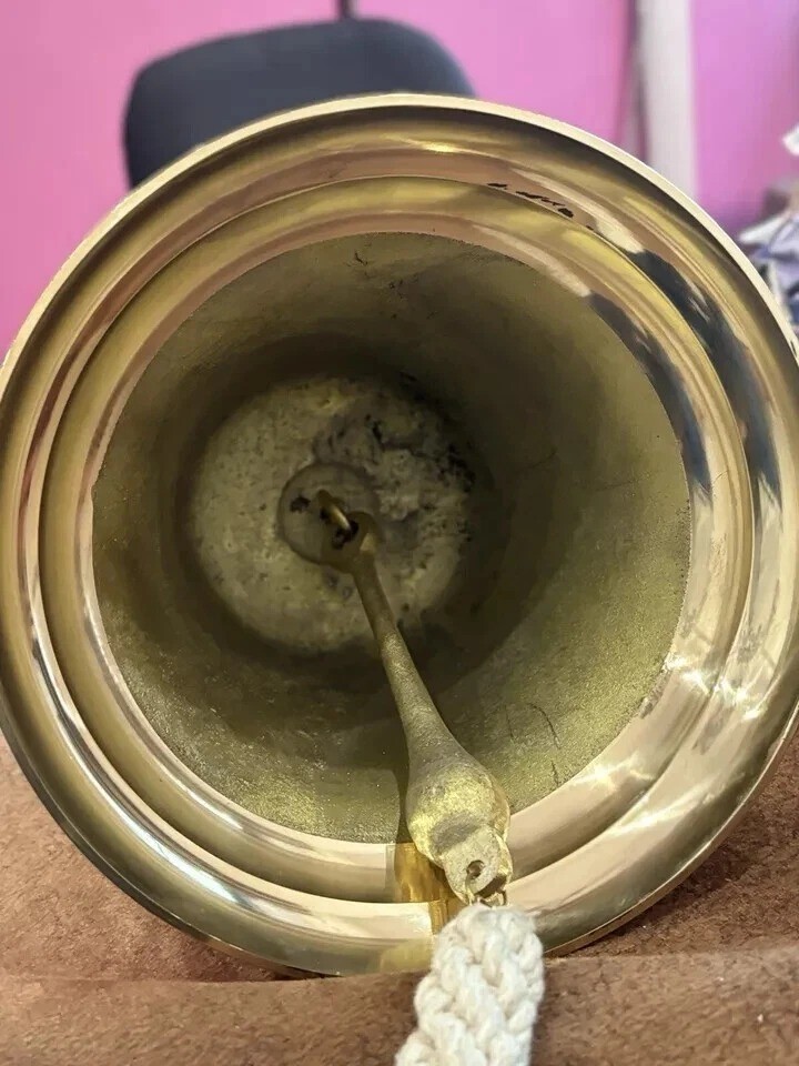 Large Nautical Ship's Boat Bell 11" Solid Brass Marine Maritime Wall Decor GIFT