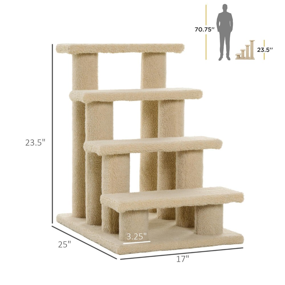 Cat Climbing Tower Structure Multi-level Cat Scratching Post with House and
