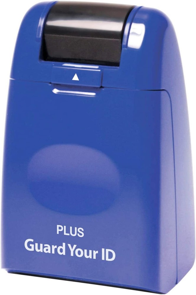Plus Guard Your ID Identity Protection Security Stamp Wide Roller ~ BLUE