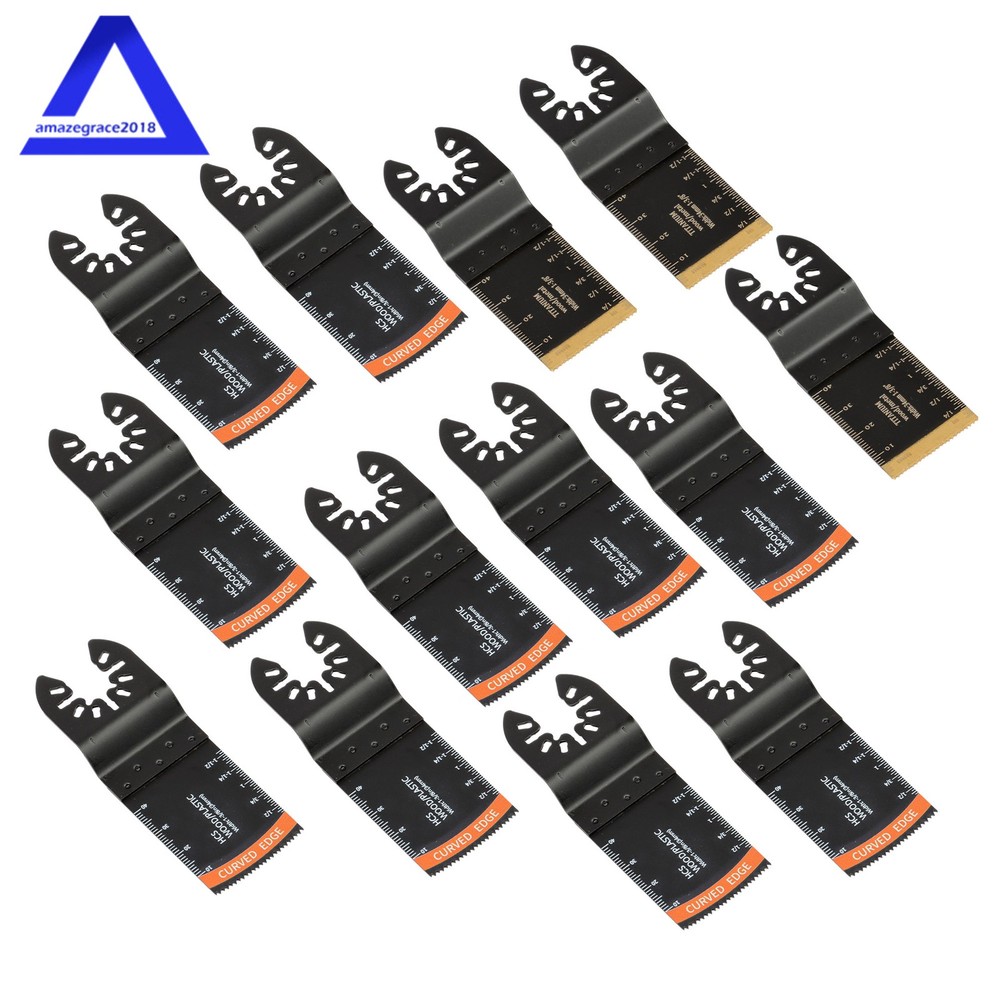 35PCS 7 Types Titanium Oscillating Tool Quick Saw Blades Multitool Blades