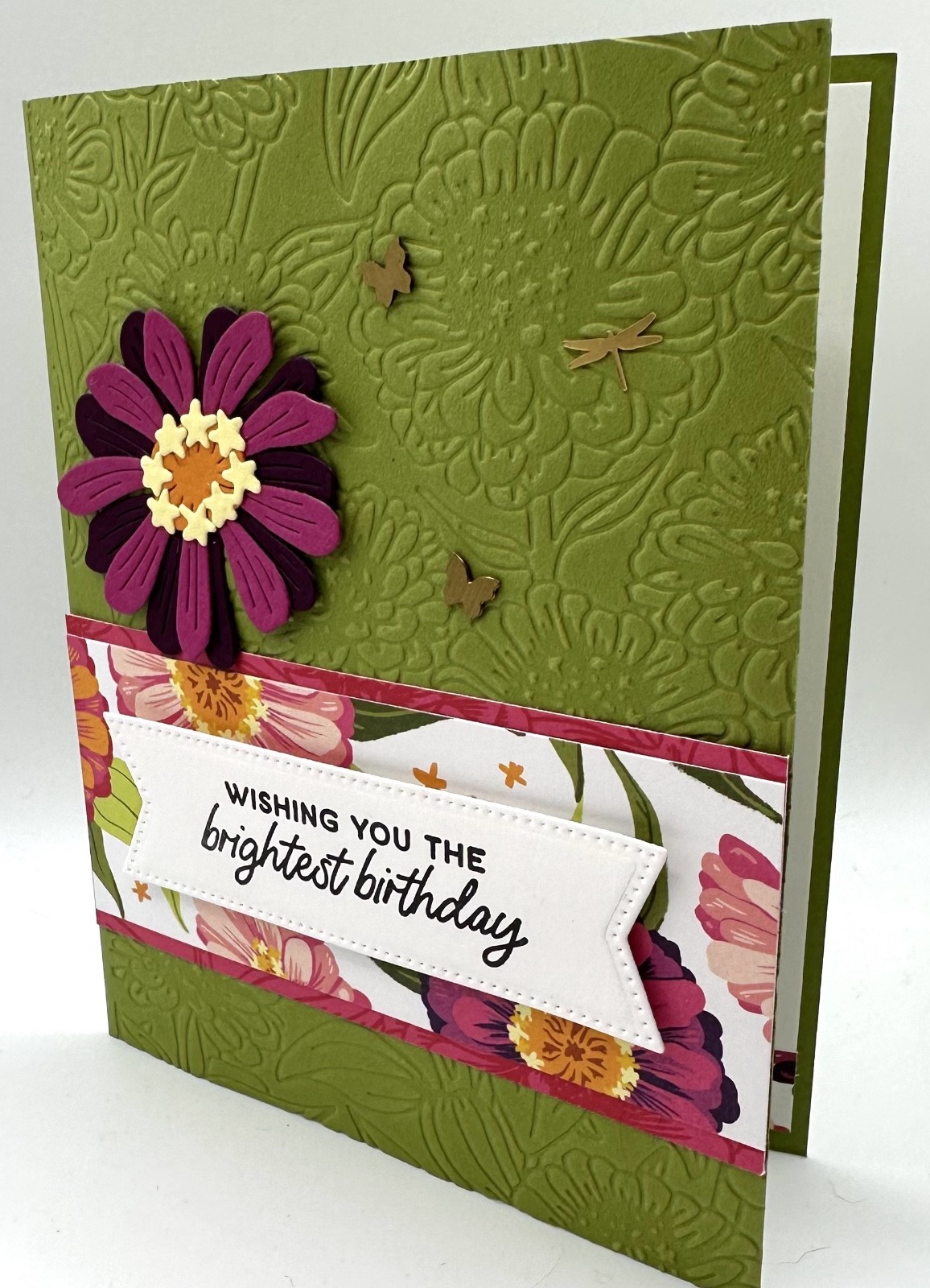 Stampin’ Up! Zinnias Sentiment Variety Card Kit-Set of 5, DSP, Embossed, Die Cut