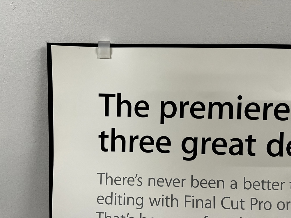 Vintage Rare Apple Computer Poster Final Cut Pro 4 Express Never Displayed 2003