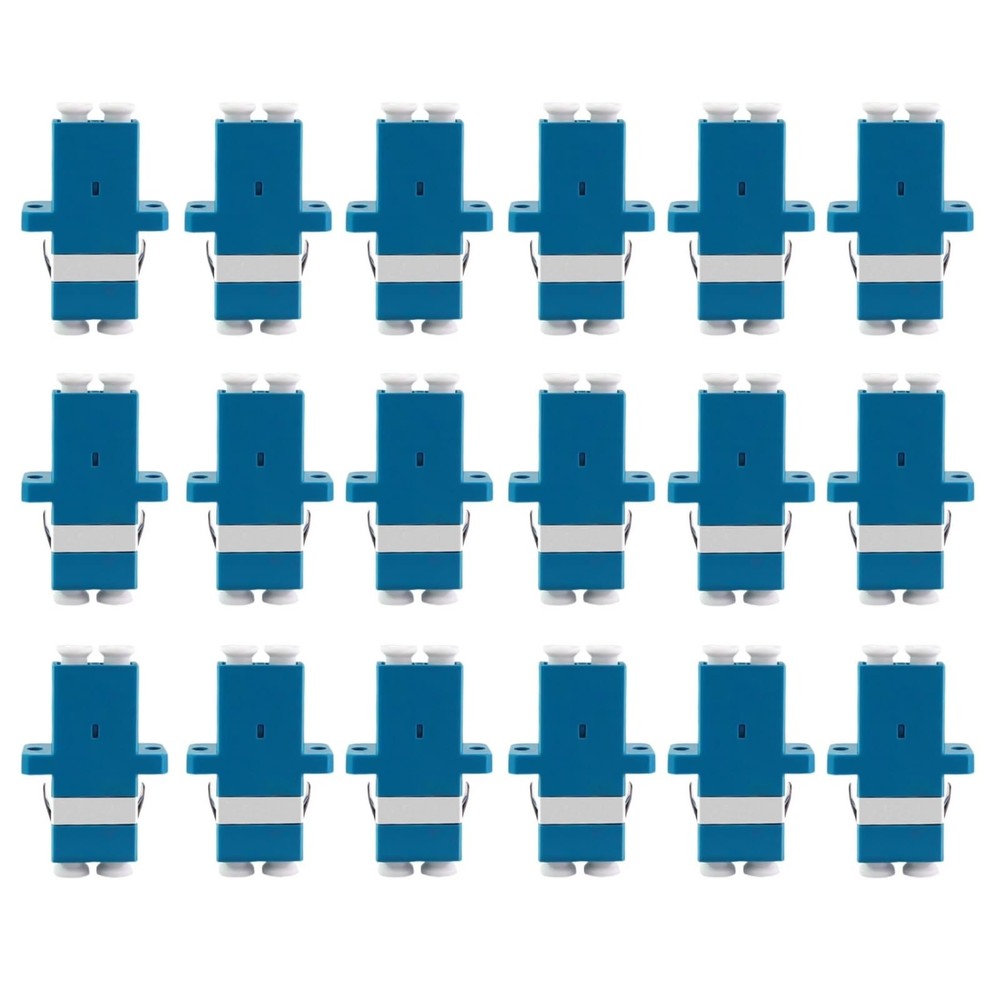 18 PCS LC Fiber Optic Coupler Adapter Duplex Singlemode Connector Patch Cable