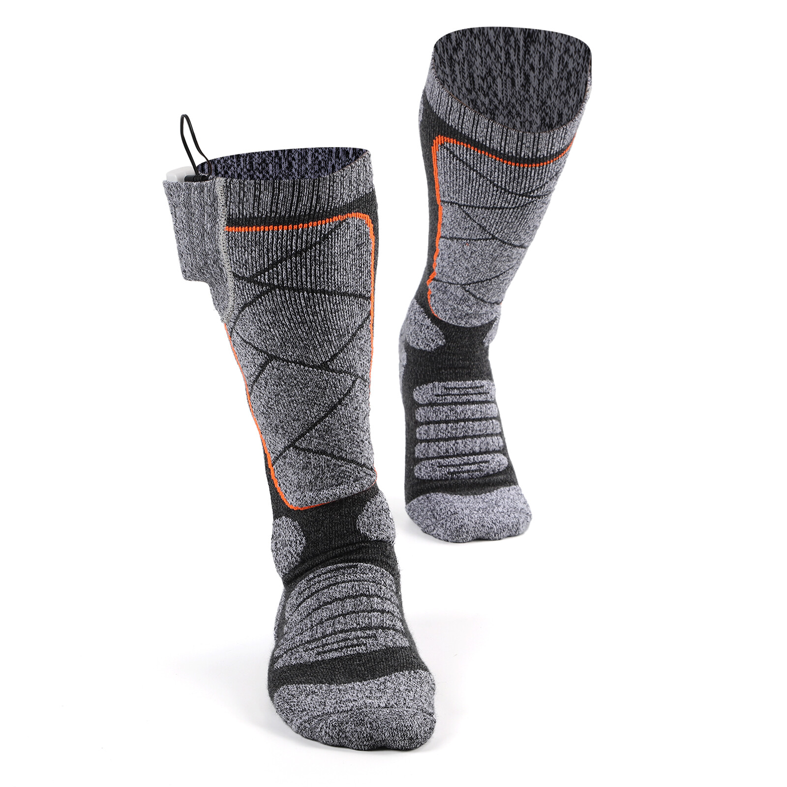 3.7v Heated Warm Socks w/2 Rechargeable Battery Men Women Washable Electric Sock