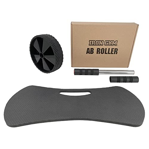 Iron Gym Pull-Up Bar - Total Upper Body Workout Bar for Pull-Up Bar + Ab Roller