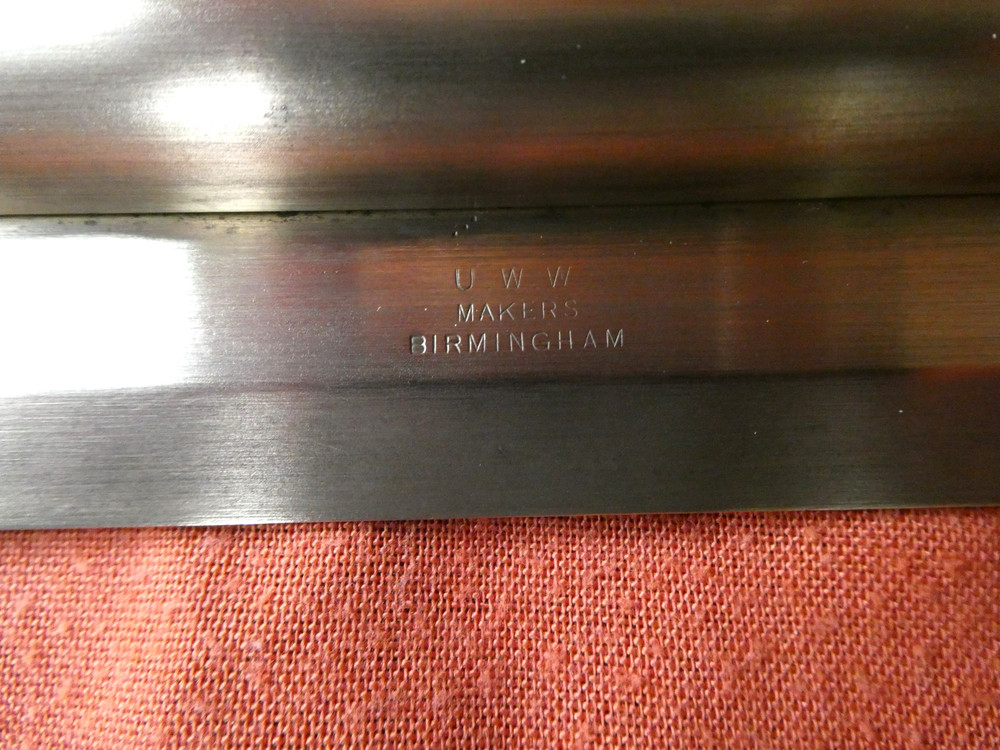 Vintage Solid Brass Rolling Parallel Rule RAF WW2 made in Birmingham by UWW Box
