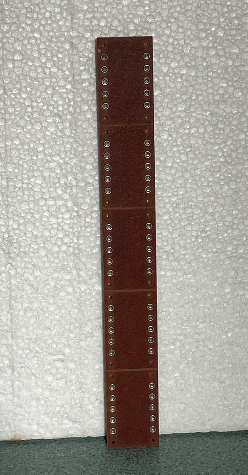 LOT of 5 Phenolic Terminal Turret Board - 50 Lugs - 2X25 - Break into 5-sections