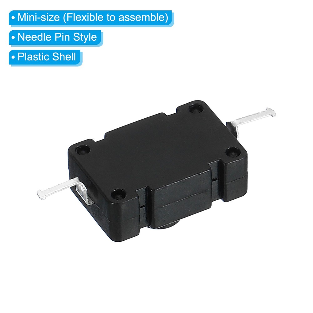 Latching Push Button Switch, 10 Pcs KAN-28 Needle Pin Micro Switch, Black