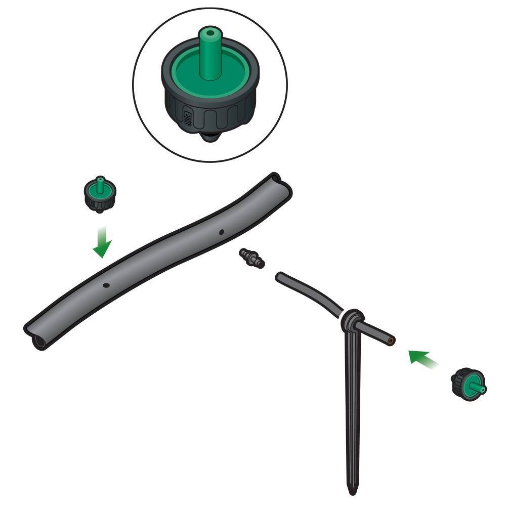 DIG 2 GPH Pressure Compensating Dripper B222-100PC (100-Pack)