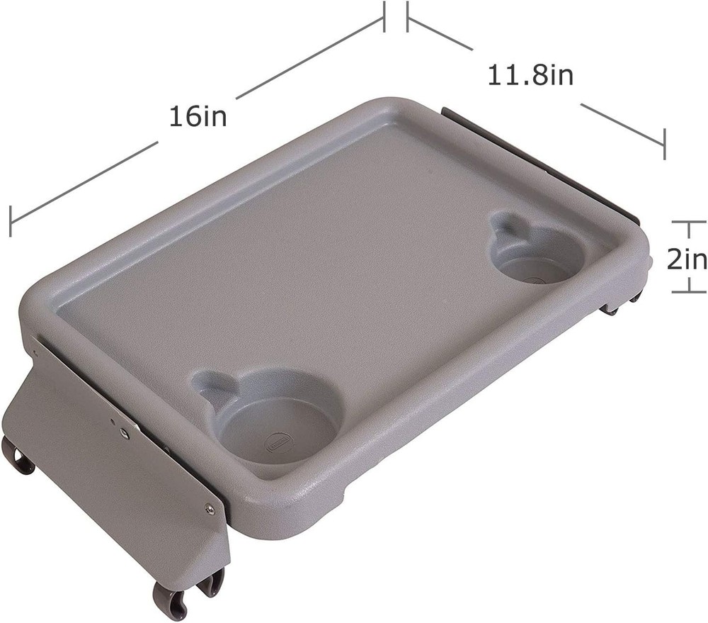 DMI No-Tool Assembly Grey "16"" x 11.8""" Fold Away Walker Tray