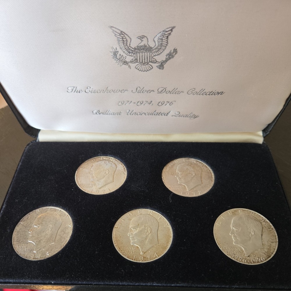 1971 - 1976S  Eisenhower Dollars - Silver Ikes, 40%