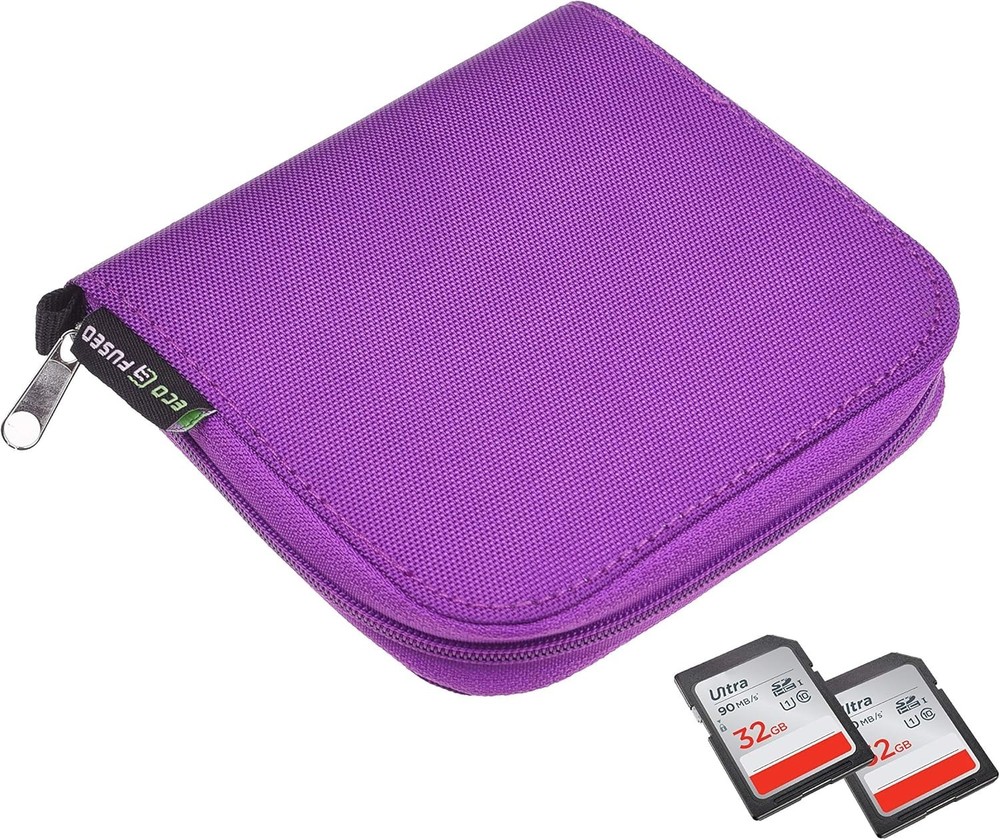 Durable Organizer for 44 Memory Cards: SD, Micro SD & CF, Packing Essential