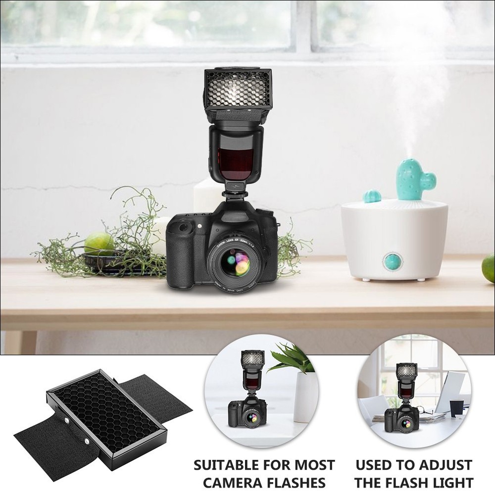 Portable Flash Spot Filter Honeycomb Grid Softbox Reflector for Flash