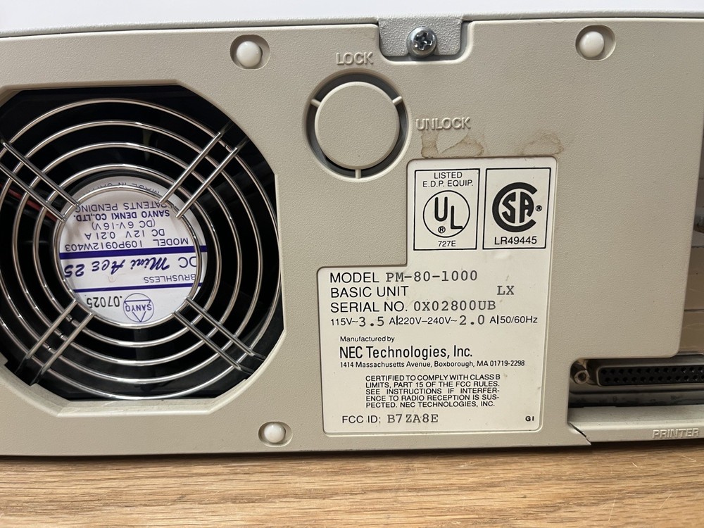 VINTAGE NEC POWER MATE SX PLUS PM-80-1000 Basic Unit Desktop Computer