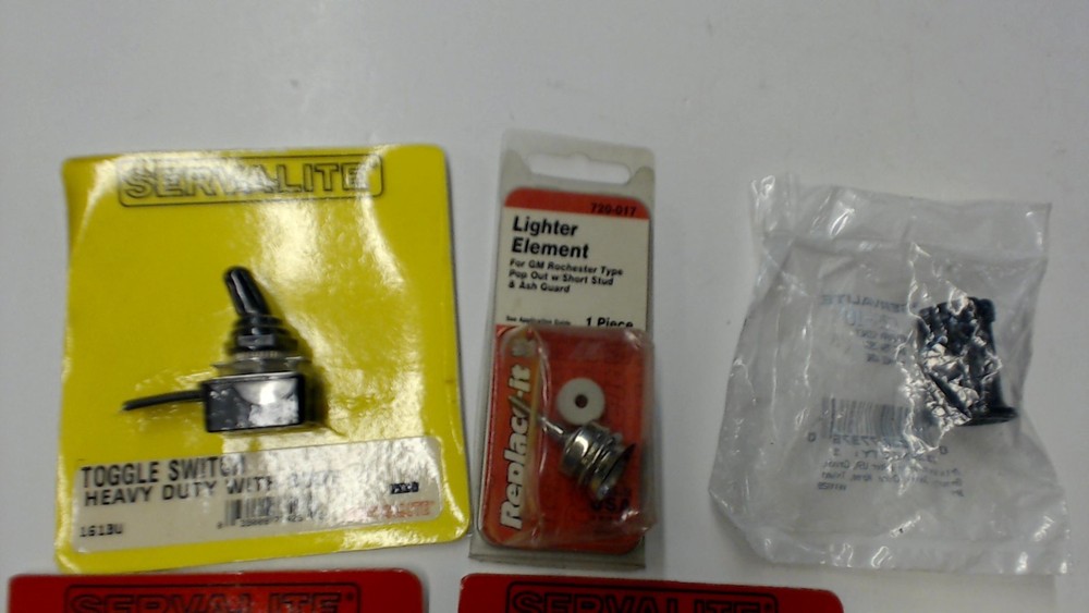 Toggle Switch-Socket-Grommet-Lighter Element Lot of 5 Pieces