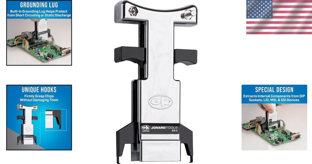 Compact DIP/IC Extractor for 24-40 Pin Microchips - Safe and Efficient Handling