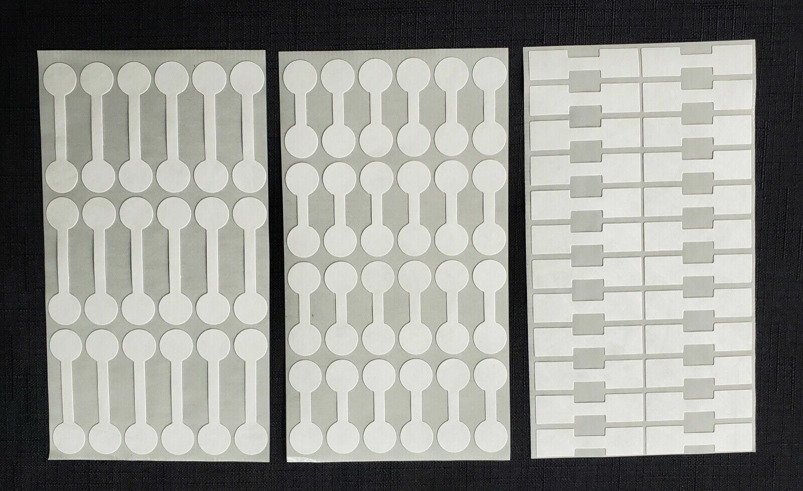 1000 Rhino Tyvek White Adhesive Dumbbell Jewelry Labeling Price Tags - 3 Styles