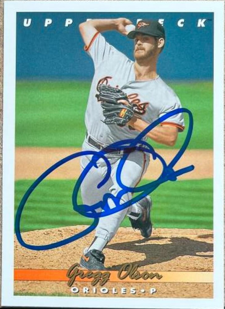 Gregg Olson Autographed 1993 Upper Deck #674