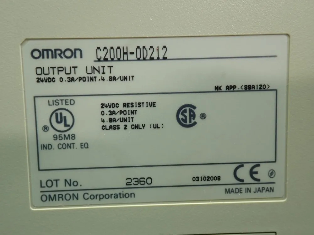 OMRON PLC EXPANSION OUTPUT MODULE, 7PCS C200H-OD212