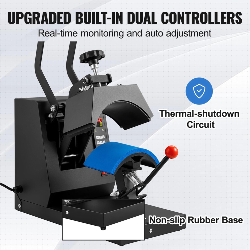 Hat Heat Press 4 in1 Clamshell Transfer LCD Digital Timer Temperature Control