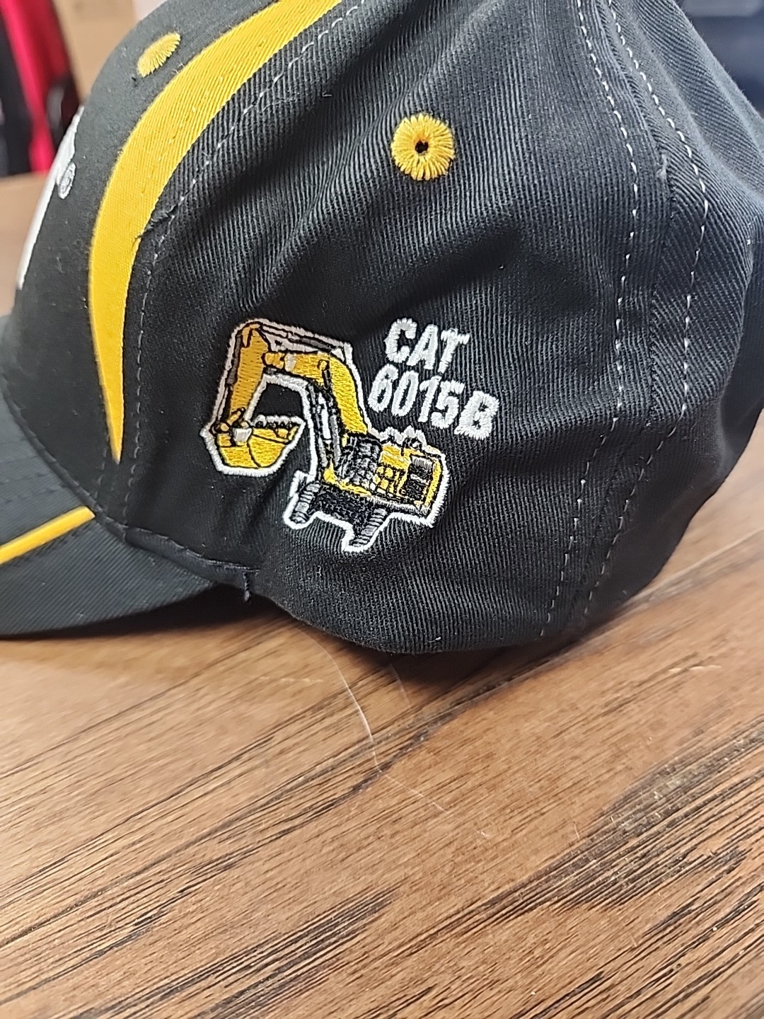 Caterpillar CAT Equipment Classic Black Cotton Twill Snapback Hat/Cap 6015b