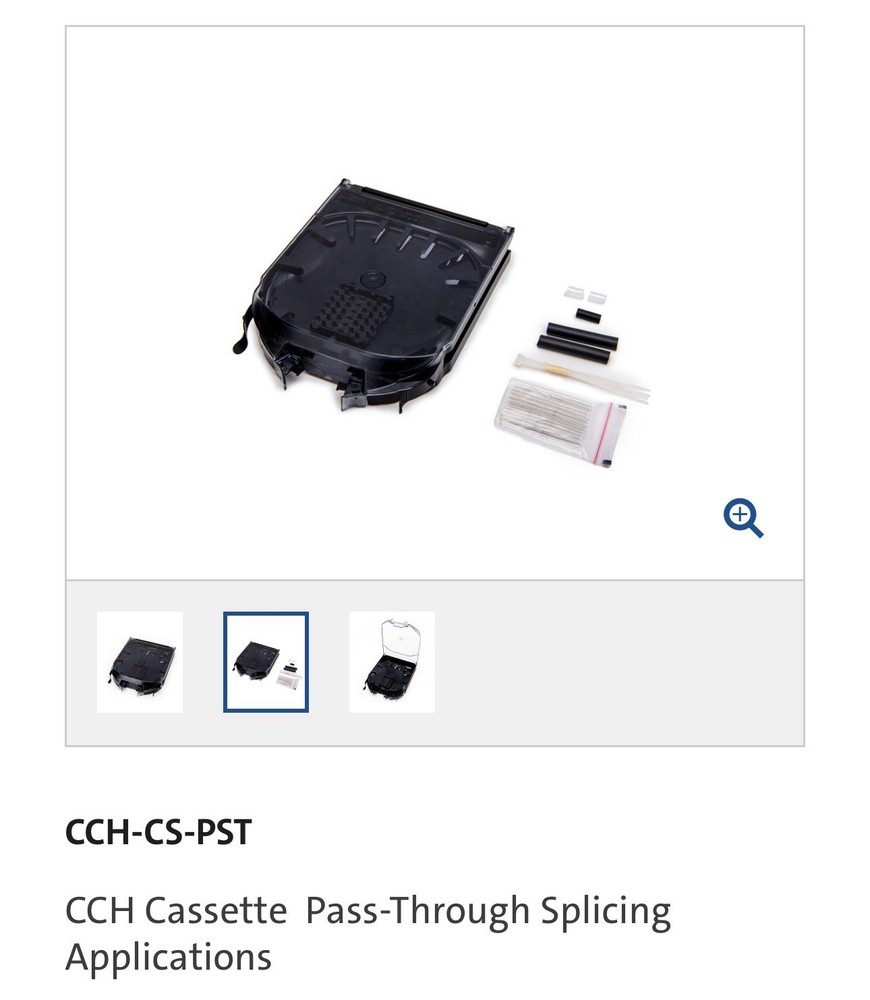 Corning CCH-CS-PST Splice Cassette Passthrough
