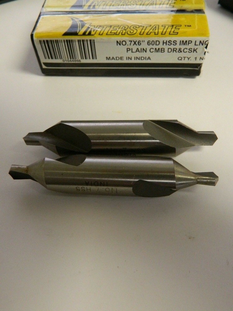 Interstate #7 Plain Cut 60° Incl Angle HSS  Combo Drill & Countersink 01044866