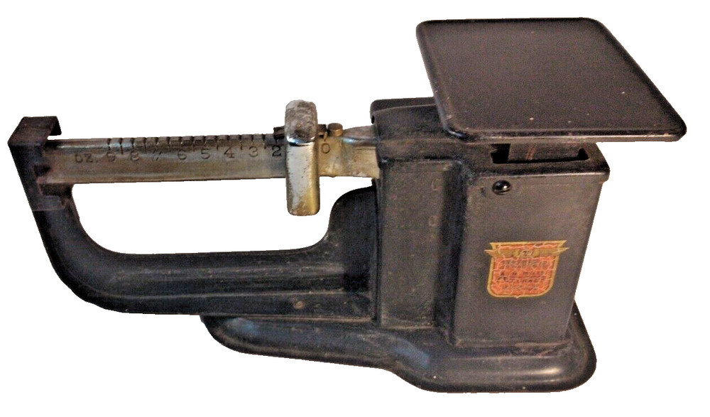 50's Trainer 9oz. Postal Beam Scale Black 9 1/2" Long