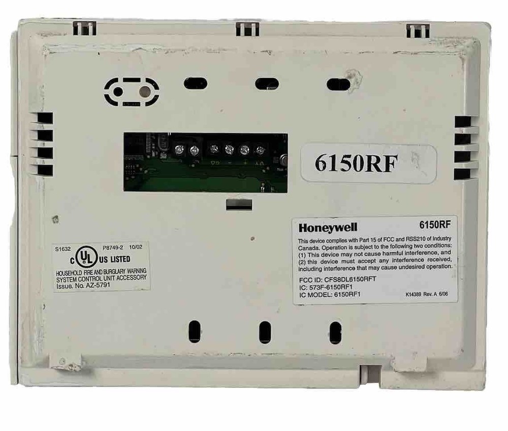 Honeywell 6150RF Fixed English Keypad with Function Buttons