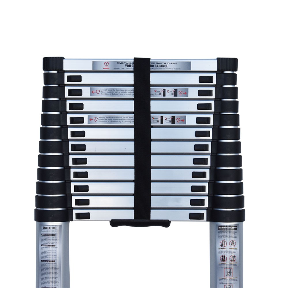 14.5FT Aluminum Extension Telescoping Heavy Duty Lightweight Step Ladder 330lbs