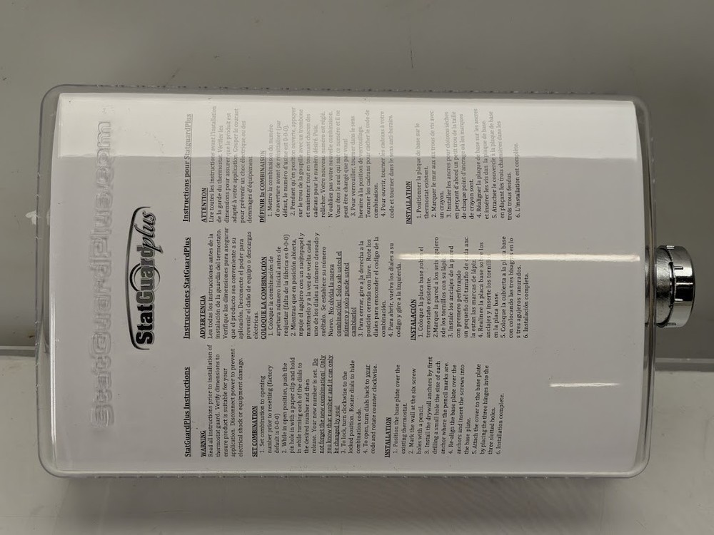 StatGuardPlus Universal Thermostat Guard Cover Clear with Changeable Code Lock