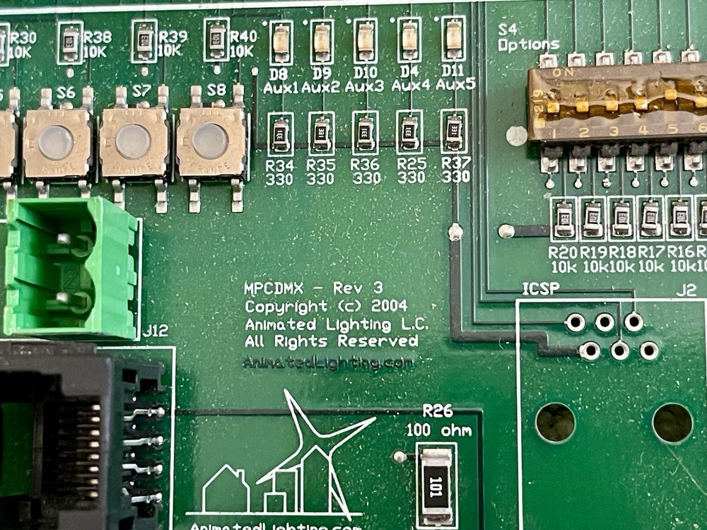 DmX Board Animated Lighting With Hoffman Encloser " Unknown"