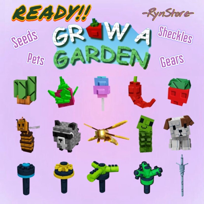 ROBLOX_GROW_A_GARDEN_SEEDS_PETS_SHECKLES_GEARS 🍇🥥🍄 Very Fast & Cheap ✨