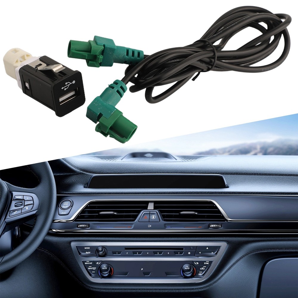 USB Input Cable Wire Harness Aux Adapter For BMW E88 E90 E91 E91 F10 F11 F18#