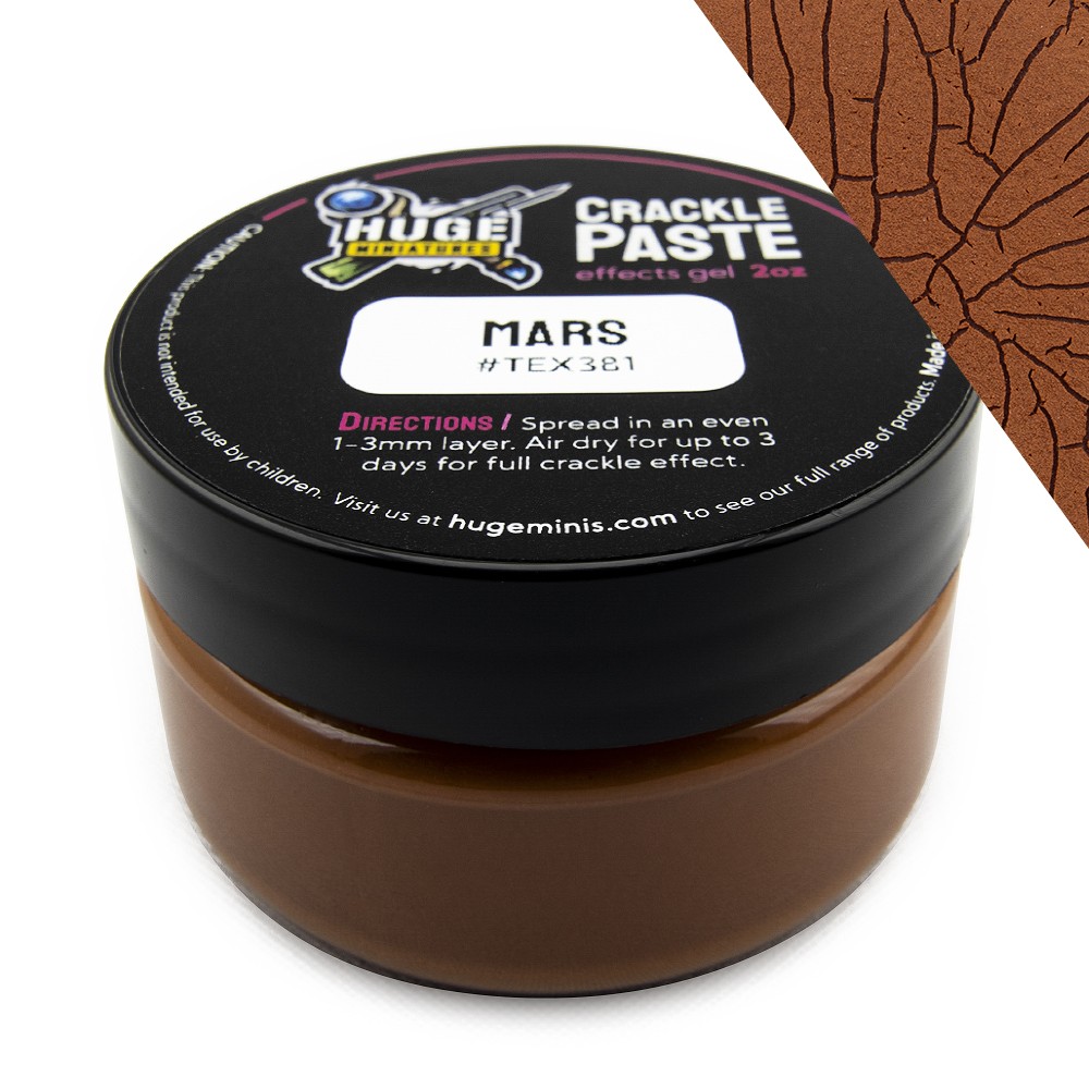 Huge Miniatures Crackle Paste, Mars Model Basing Paint – 2oz Resealable Jar