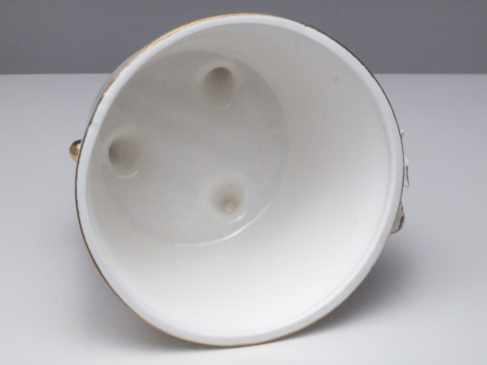 Lefton White/Gold Trim Footed Bowl