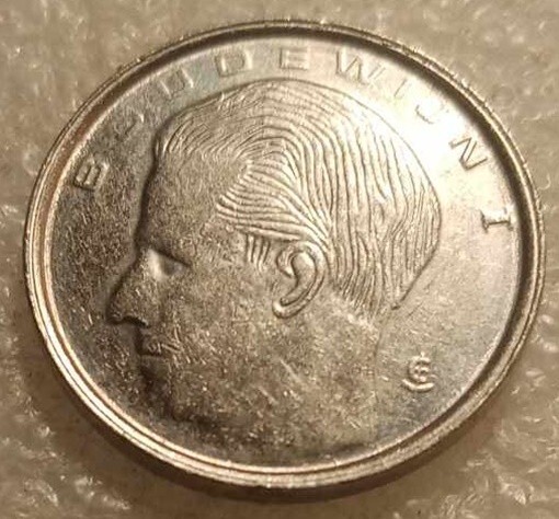 1990 BELGIAN 1 FRANC COIN