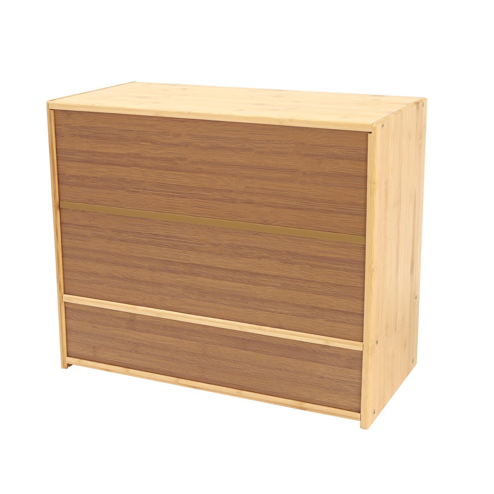 Modern Kitchen Pantry Sideboard Bamboo Countertop Storage Cabinet Home Organizer