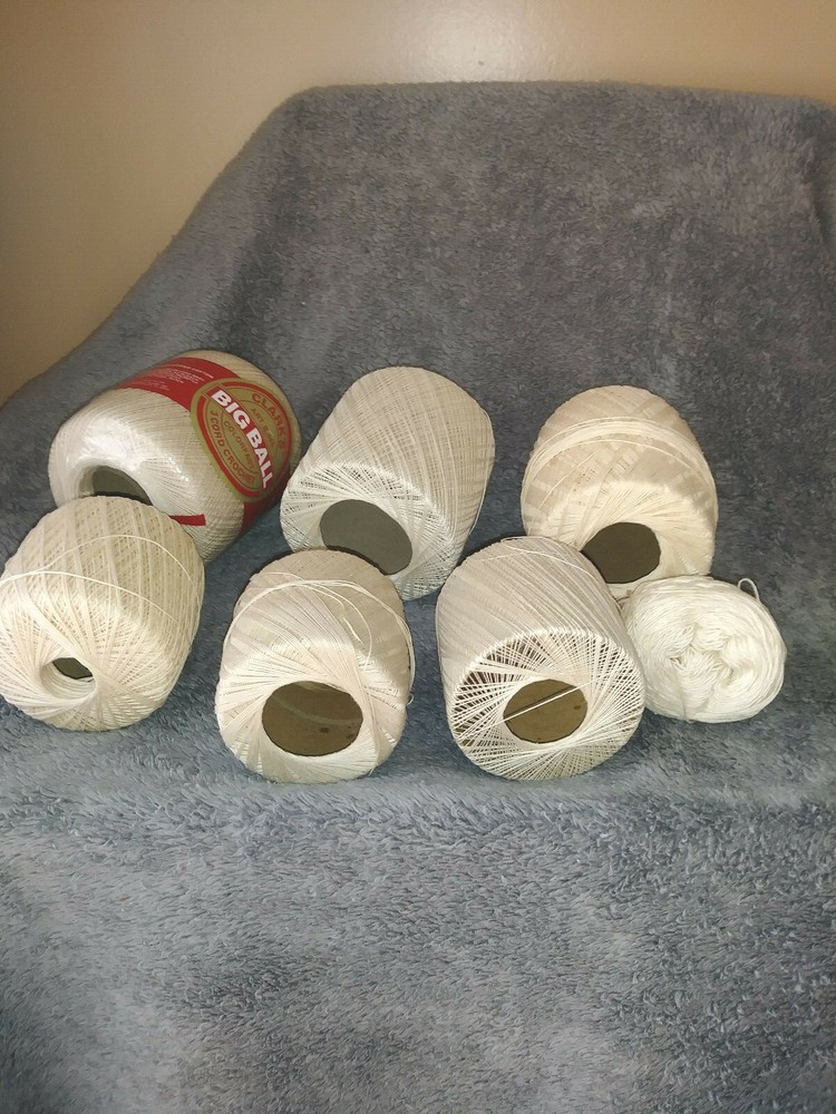 Crafts 7-Ecru/Beige Crochet Thread Spools