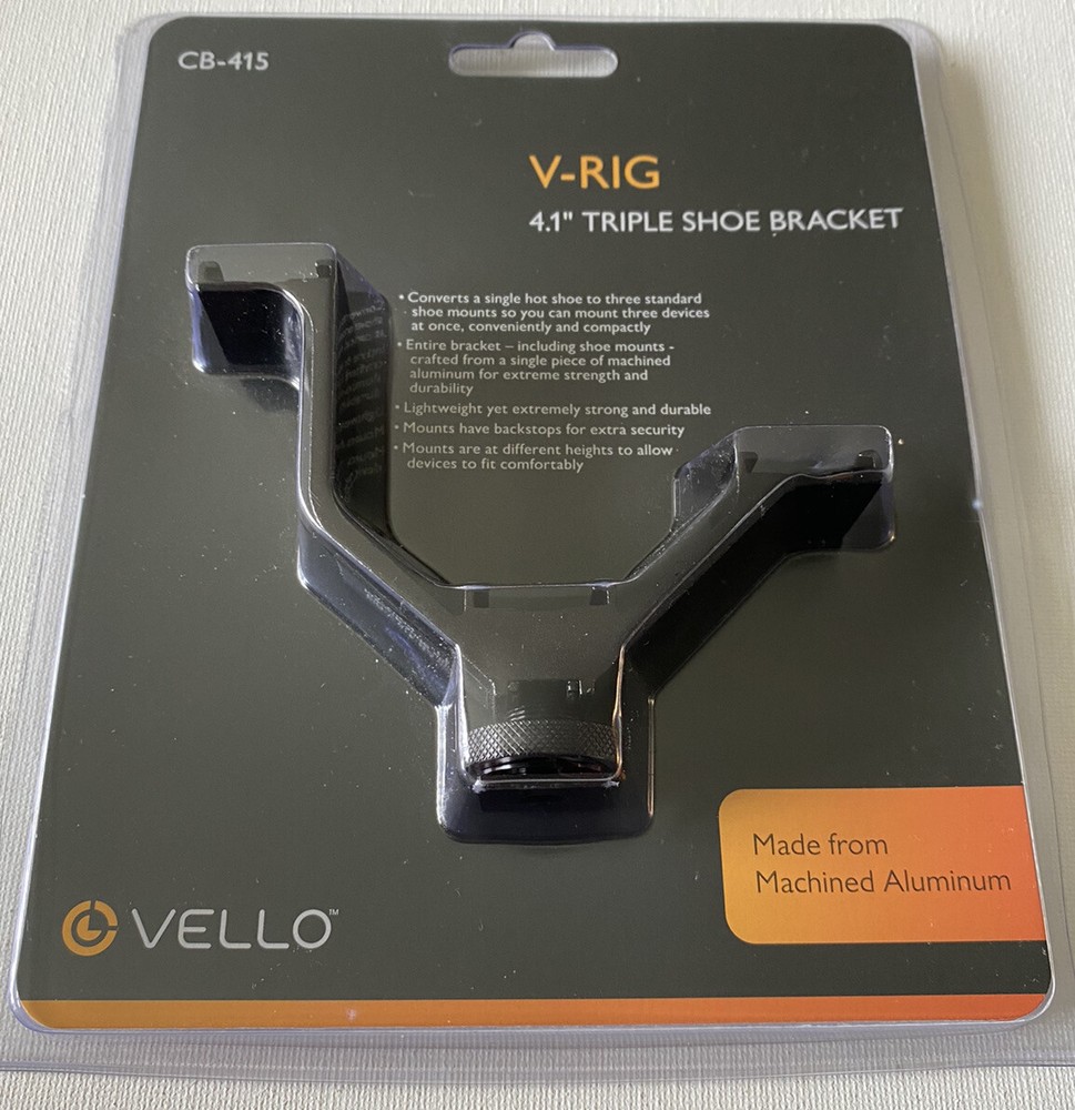 vello, v-rig 4.1” triple shoe bracket, sealed!