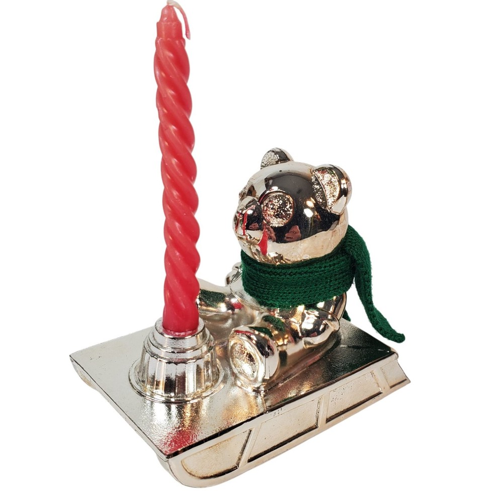 Silverplate Panda Bear Candle Light by William A Rogers