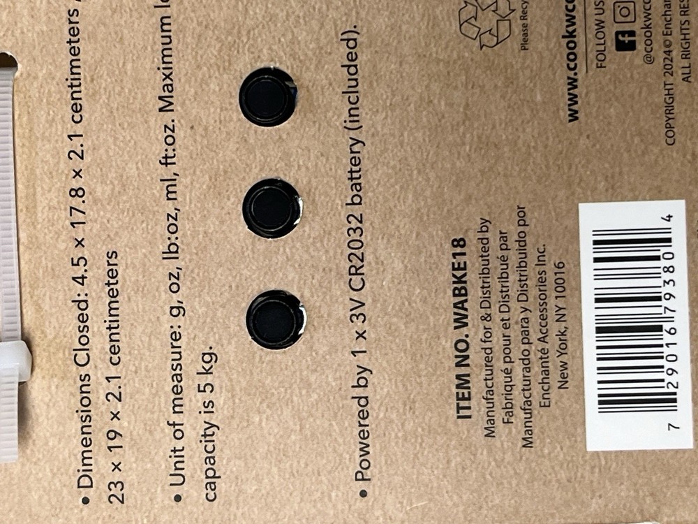 Foldable Digital Kitchen Scale – Essential Tool for Precision Weighing 5kg/ 11lb