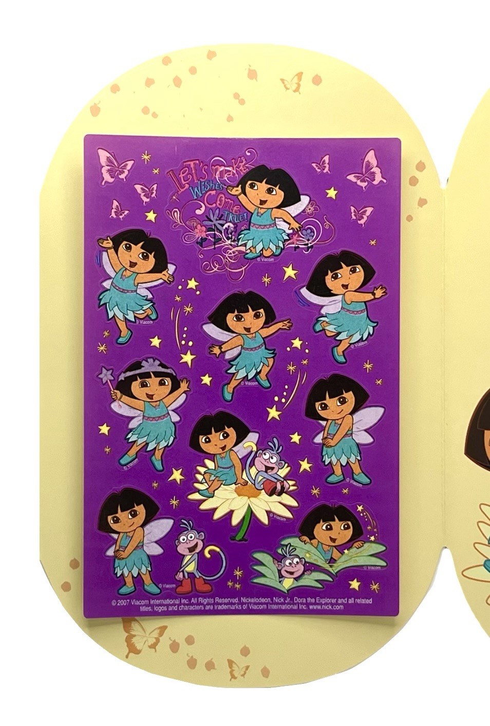 Dora the Explorer 3rd Birthday Card w/ Removable Stickers American Greetings NEW