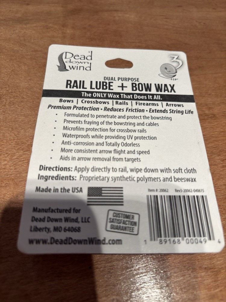 Dead Down Wind Bow Wax and Rain Lube, 3-Pack